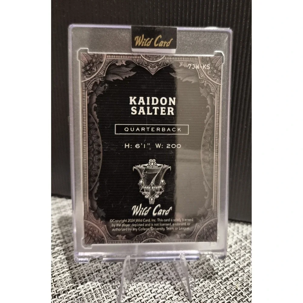 2024 Wild Card 7 Card Studs Kaidon Salter #7JW-KS Joker Sparkle 1/1 CU Buffaloes
